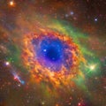 1605 Celestial Supernova: A mesmerizing and celestial background featuring a supernova explosion with vibrant bursts of light, c