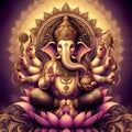 Celestial Symphony: Ganesha\'s Resplendent Aura