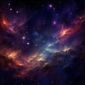 Celestial Symphony on Solid Color Background