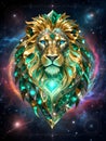 An ornate majestic Lion, a lyran starseeds ancestral spirit Royalty Free Stock Photo
