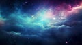 Celestial Twilight: Vibrant Cosmic Landscape