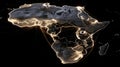 Celestial view of africa highlighting the path of cush s descendants with a tranquil glow Royalty Free Stock Photo