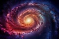 Celestial vista reveals a captivating spiral galaxy amidst countless stars