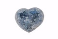 Celestine Heart, Natural Geode sky-blue