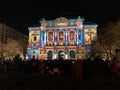 Celestins Theatre view during Festival of Lights in Lyon France