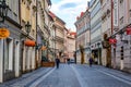 Celetna street in center of Prague old town, Czech Republic