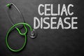 Celiac Disease Concept on Chalkboard. 3D Illustration.