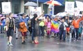 Celina Jaitly in Toronto's 35th annual Pride parade Royalty Free Stock Photo