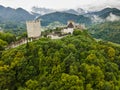 Celje Old Castle or Celjski Stari Grad Medieval Fortification in Julian Alps Mountains, Slovenia, Styria