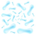 Probiotics Bacteria Vector illustration. Microscopic bacteria closeup. Royalty Free Stock Photo