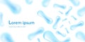 Probiotics Bacteria Vector illustration. Microscopic bacteria closeup. Royalty Free Stock Photo