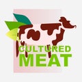 cell cultured veal meat artificial lab grown meat production concept