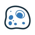 Cell, cytoplasm, eukaryote icon. Glyph style vector EPS