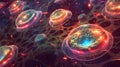 Cell Division, Detailed illustration of mitosis showing. Royalty Free Stock Photo