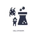 cell division icon on white background. Simple element illustration from chemistry concept Royalty Free Stock Photo