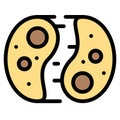 Cell division vector illustration, filled style icon Royalty Free Stock Photo