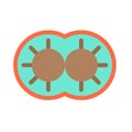 Cell division vector illustration, flat style icon Royalty Free Stock Photo