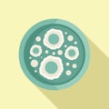 Cell icon flat vector. Petri dish Royalty Free Stock Photo