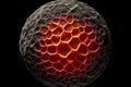 Cell infection from microscope. Experimental science lab. Cavity in Asteroid Illustration by Generative AI