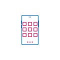 cell, mobile, notch icon. Element of mobile and smartphone icon for mobile concept and web apps. Detailed cell, mobile, notch icon Royalty Free Stock Photo
