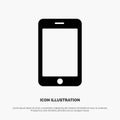 Cell, Mobile, Phone, Call solid Glyph Icon vector Royalty Free Stock Photo