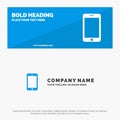 Cell, Mobile, Phone, Call SOlid Icon Website Banner and Business Logo Template