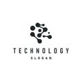 cell neuron technology logo design illustration data simple abstract modern template brand product Royalty Free Stock Photo