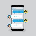 Cell Phone Chat Vector Illustrator Royalty Free Stock Photo