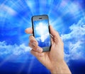 Cell Phone Christian Cross Royalty Free Stock Photo