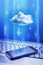 Cell Phone Cloud Technology Royalty Free Stock Photo