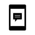 Cell phone conversation Vector icon which can easily modify or edit Royalty Free Stock Photo