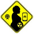 Cell Phone danger to unborn child Royalty Free Stock Photo