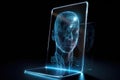 Cell Phone Of The Future Transparent Invisible, Mobile, Siri Alice Hologram Artificial Intelligence, Smartphone Ai