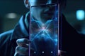 Cell Phone Of The Future Transparent Invisible, Mobile, Siri Alice Hologram Artificial Intelligence, Smartphone Ai