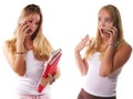 Cell Phone Gossip Royalty Free Stock Photo