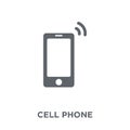 cell phone icon from Electronic devices collection. Royalty Free Stock Photo