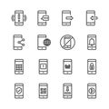 Cell phone icon set.Vector illustration Royalty Free Stock Photo