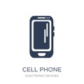 cell phone icon. Trendy flat vector cell phone icon on white bac Royalty Free Stock Photo