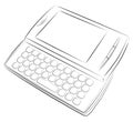 Cell phone with keyboard Royalty Free Stock Photo
