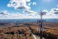 Cell phone or mobile service tower in forested area of West Virginia providing broadband service Royalty Free Stock Photo
