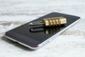Cell phone security locked Royalty Free Stock Photo