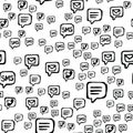 Cell Phone SMS and Email Communications Seamless Pattern Royalty Free Stock Photo