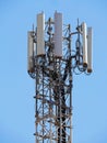 Cell phone tower antennas Royalty Free Stock Photo