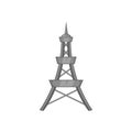 Cell phone tower icon, black monochrome style Royalty Free Stock Photo