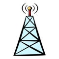 Cell phone tower icon, icon cartoon Royalty Free Stock Photo
