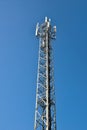 Cell Phone Tower or Mobile cell site with clear blue sky background Royalty Free Stock Photo