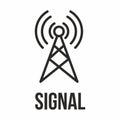 Cell Phone Tower, Radio tower icon. Wireless cellular, cell signal or radio network antenna Royalty Free Stock Photo