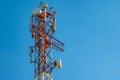 Cell Phone tower with wireless antennas Royalty Free Stock Photo