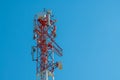 Cell Phone tower with wireless antennas Royalty Free Stock Photo