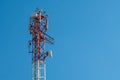 Cell Phone tower with wireless antennas Royalty Free Stock Photo